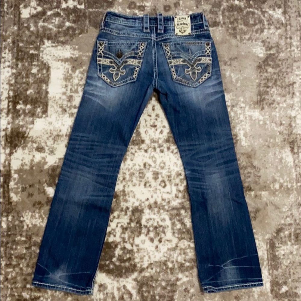 Rock revival bridge slim boot jeans 30”x30”